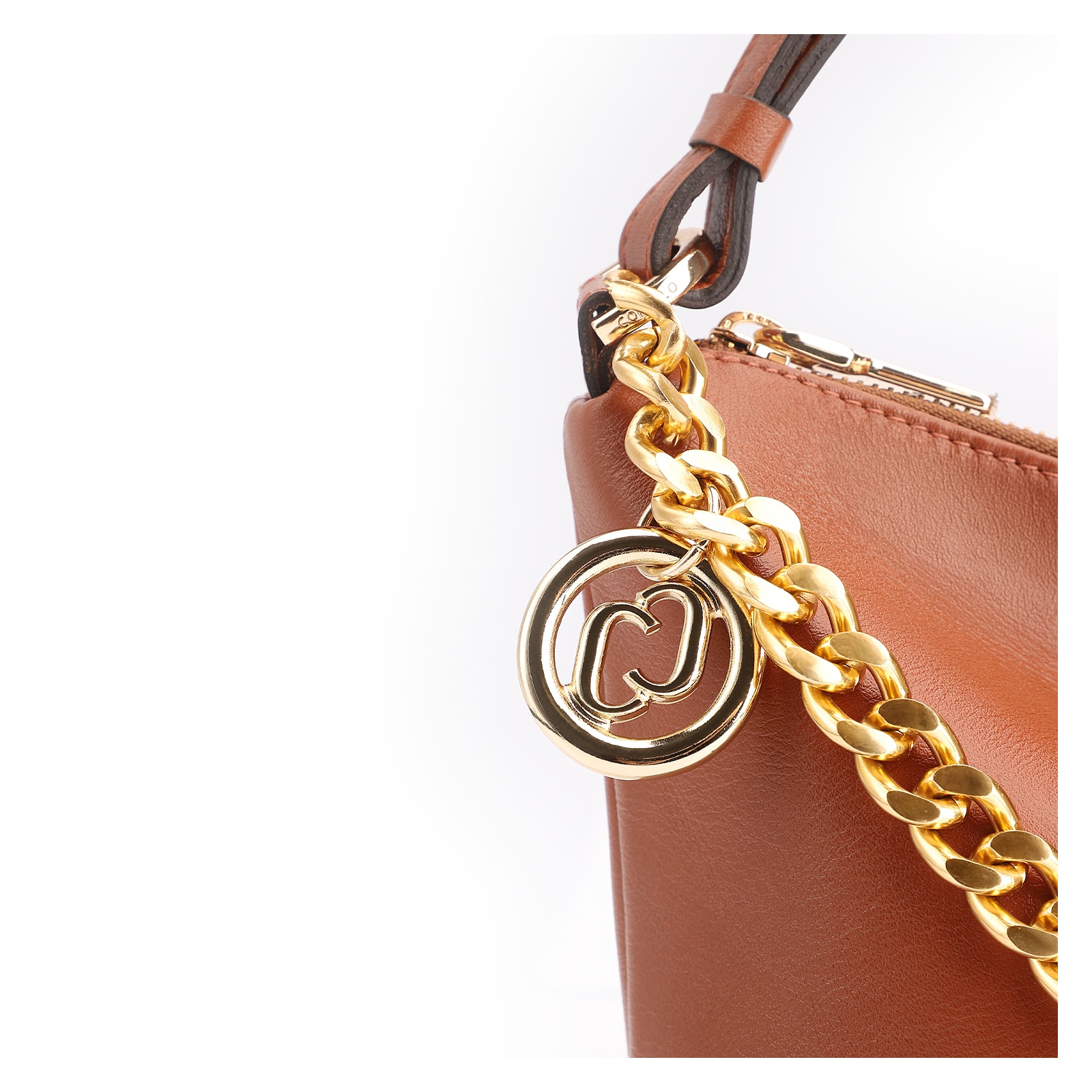Bolsa Hobo Couro Marrom Claro