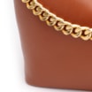 Bolsa Hobo Couro Marrom Claro - imagem 8