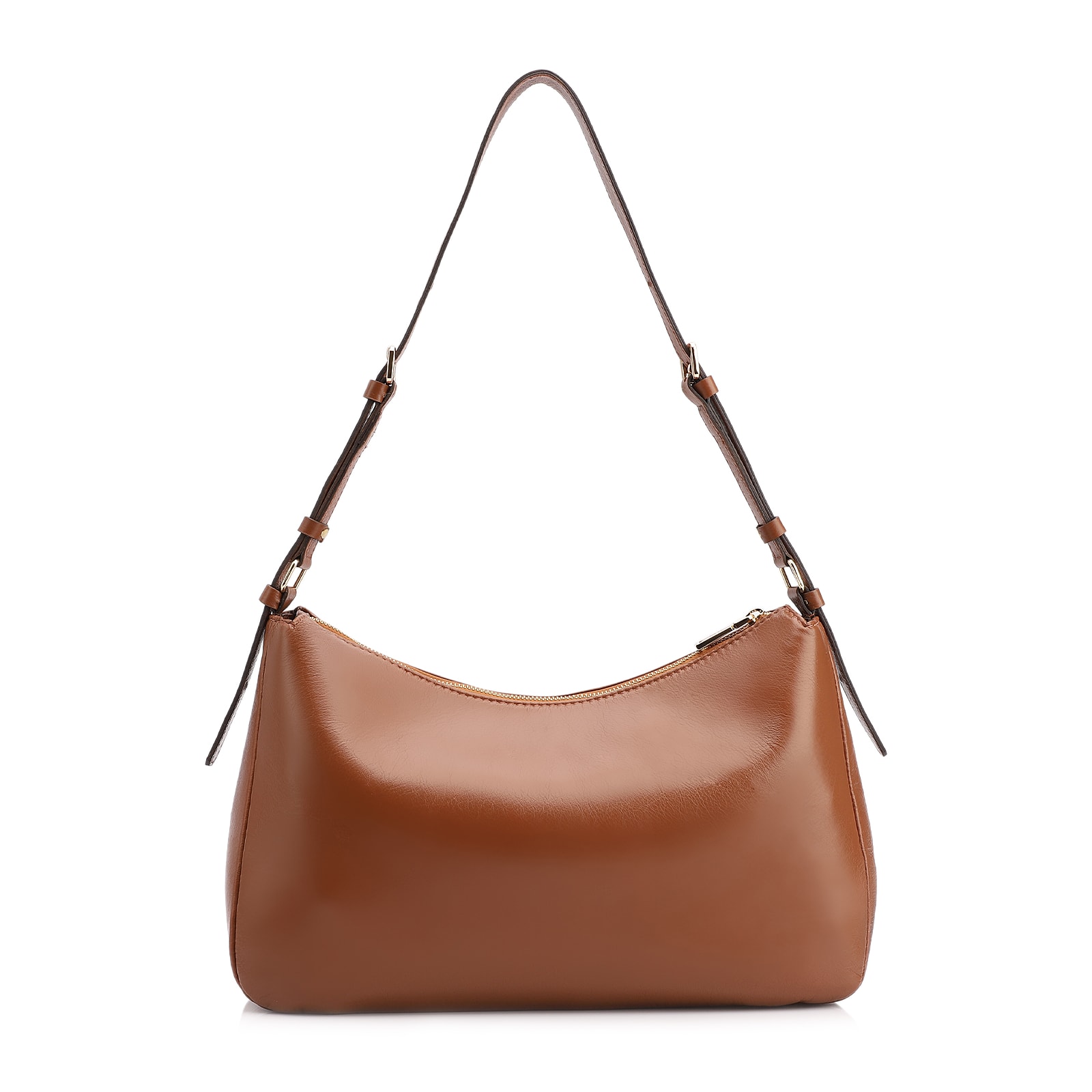 Bolsa Hobo Couro Marrom Claro
