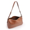  Bolsa Hobo Couro Marrom Claro - imagem 4
