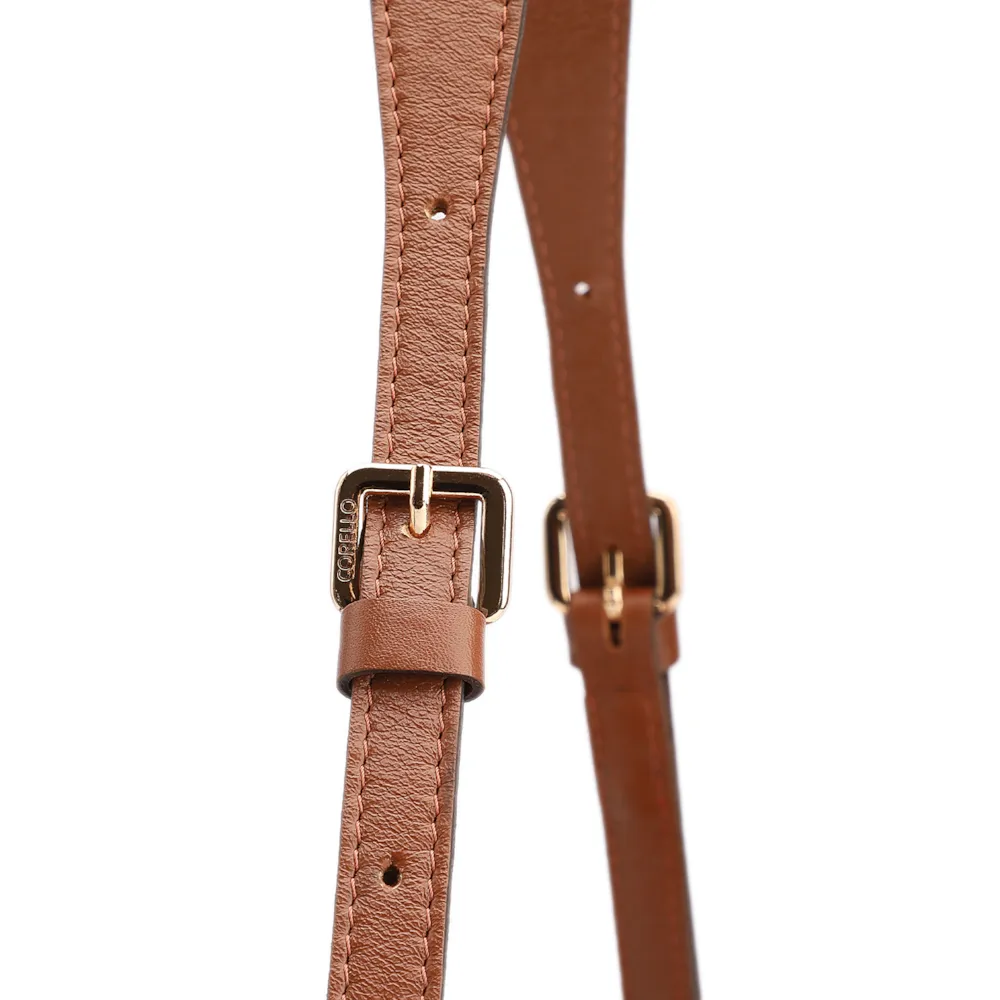  Bolsa Hobo Couro Marrom Claro - imagem 7