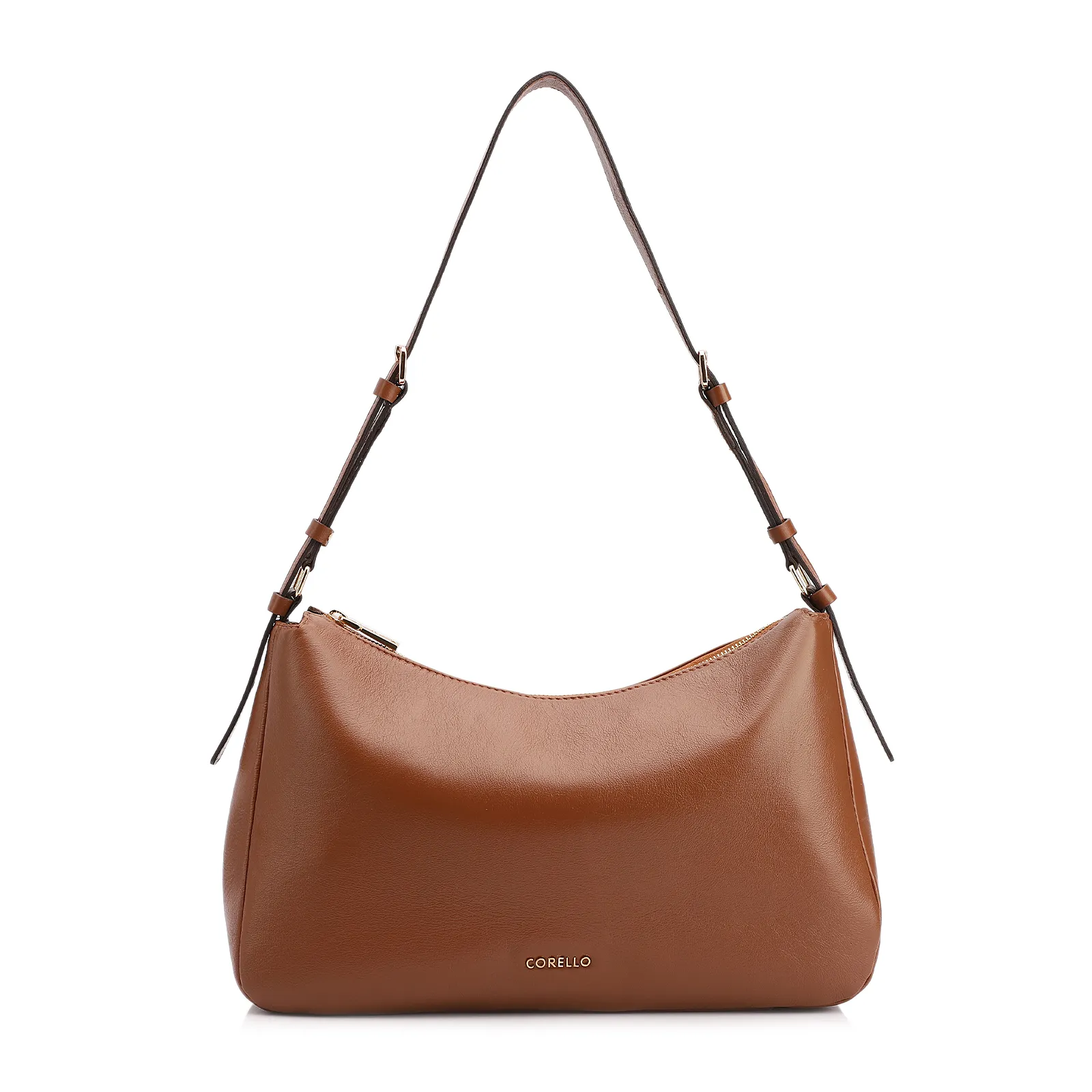  Bolsa Hobo Couro Marrom Claro