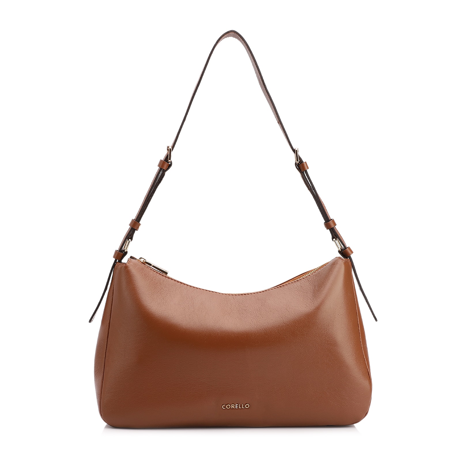  Bolsa Hobo Couro Marrom Claro