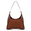 Bolsa Hobo Couro Marrom /Couro Nobuck Marrom - imagem 1