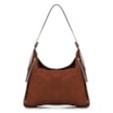 Bolsa Hobo Couro Marrom /Couro Nobuck Marrom - imagem 1