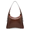 Bolsa Hobo Couro Marrom /Couro Nobuck Marrom - imagem 3