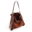 Bolsa Hobo Couro Marrom /Couro Nobuck Marrom - imagem 4