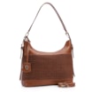 Bolsa Hobo Couro Marrom/Crochet Marrom - imagem 2