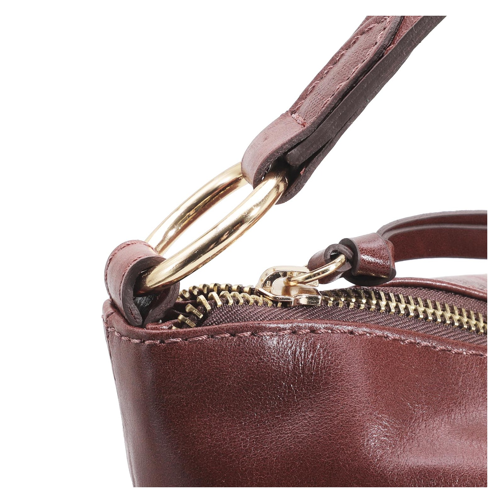 Bolsa Hobo Couro Marrom Escuro
