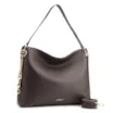 Bolsa Hobo Couro Marrom Escuro - imagem 3