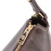  Bolsa Hobo Couro Marrom Escuro - imagem 5