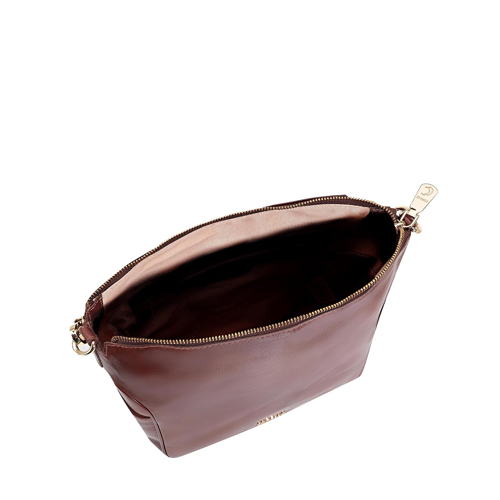 Bolsa Hobo Couro Mogno
