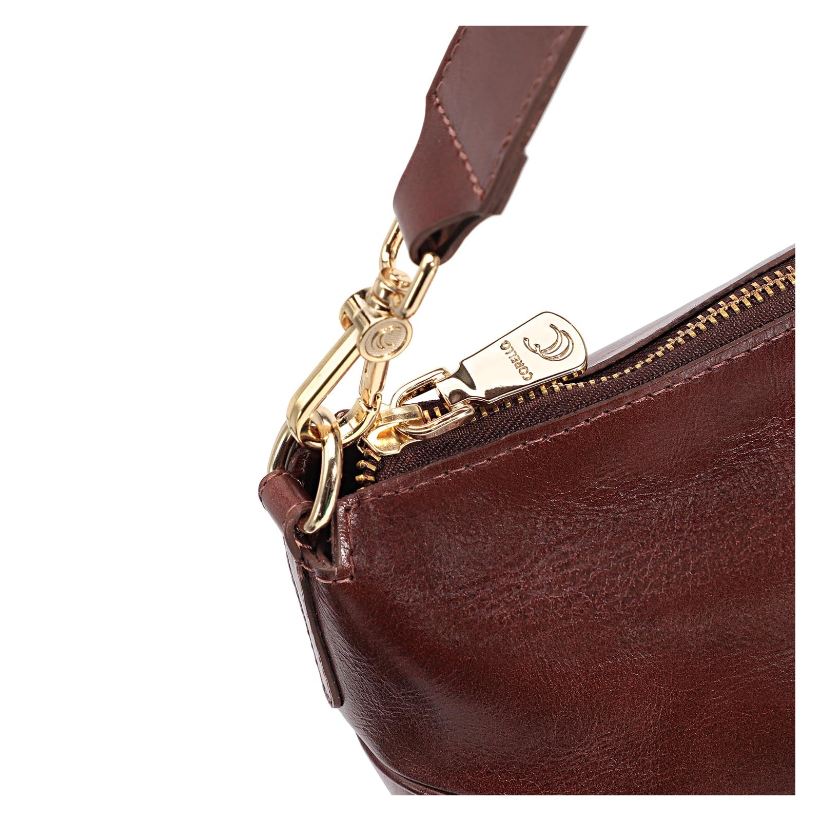 Bolsa Hobo Couro Mogno