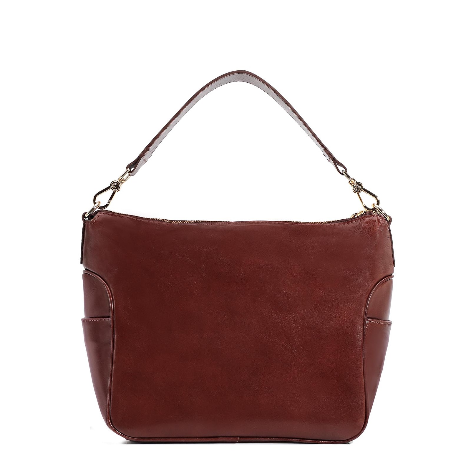 Bolsa Hobo Couro Mogno