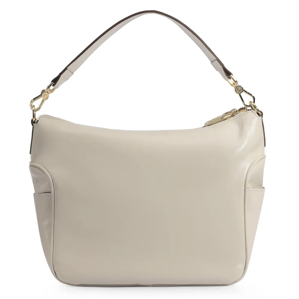Bolsa Hobo Couro Off White - imagem 4