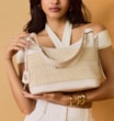 Bolsa Hobo Couro Off White/Crochet Off White - imagem 2
