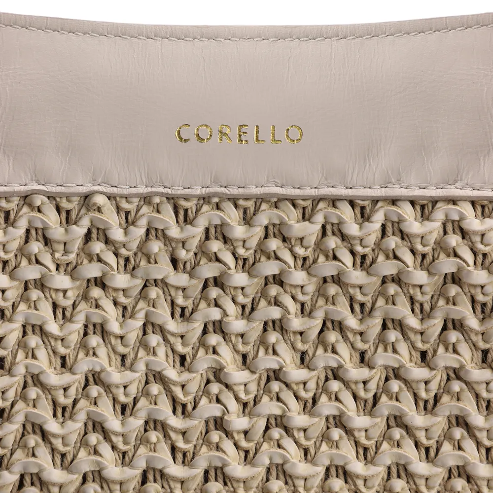 Bolsa Hobo Couro Off White/Crochet Off White - imagem 7