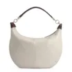 Bolsa Hobo Couro Off White /Marrom - imagem 4