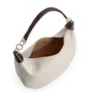 Bolsa Hobo Couro Off White /Marrom - imagem 5