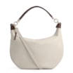 Bolsa Hobo Couro Off White /Marrom - imagem 1