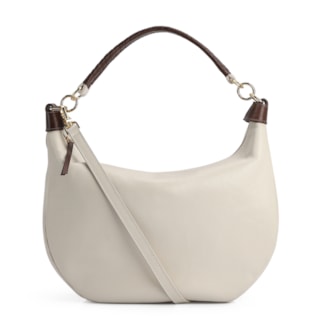 Couro Off White /Marrom