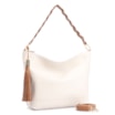 Bolsa Hobo Couro Off White/Marrom - imagem 2