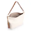 Bolsa Hobo Couro Off White/Marrom - imagem 4