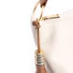 Bolsa Hobo Couro Off White/Marrom - imagem 5