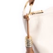 Bolsa Hobo Couro Off White/Marrom - imagem 5