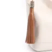 Bolsa Hobo Couro Off White/Marrom - imagem 7