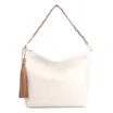 Bolsa Hobo Couro Off White/Marrom - imagem 1