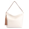 Bolsa Hobo Couro Off White/Marrom - imagem 1