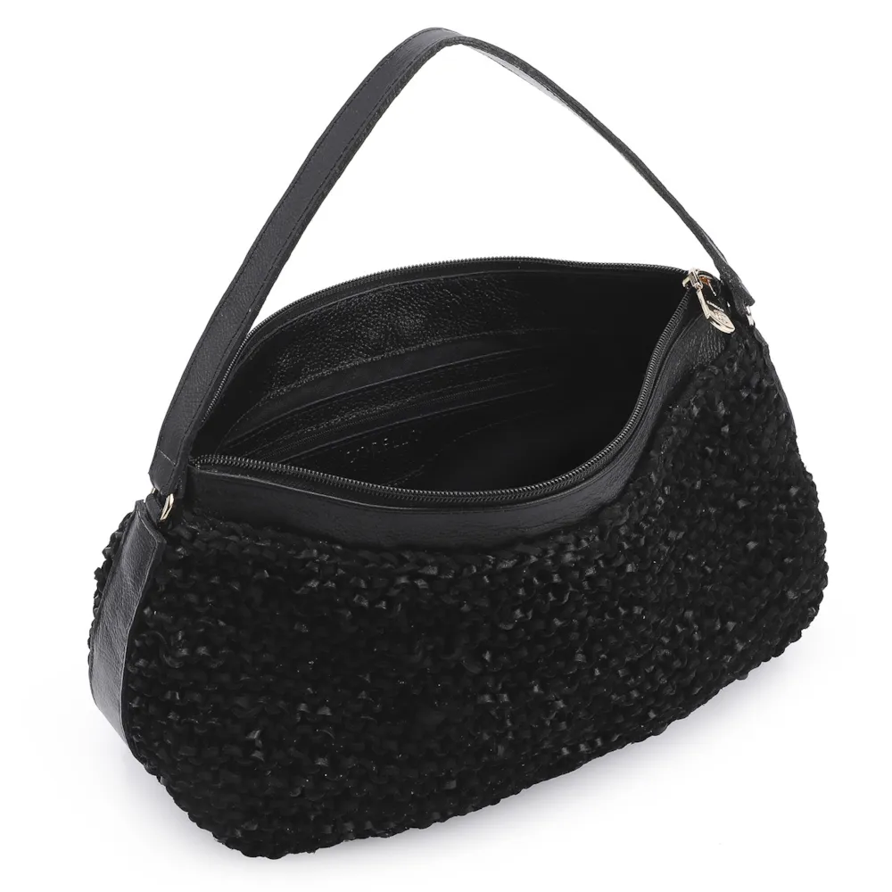 Bolsa Hobo Couro Preto - imagem 4