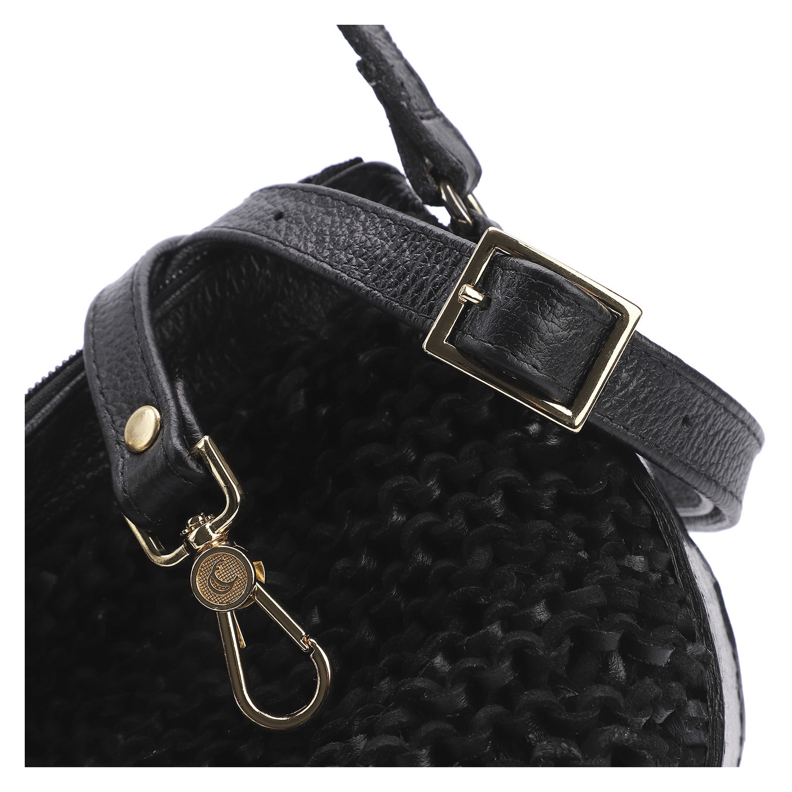 Bolsa Hobo Couro Preto