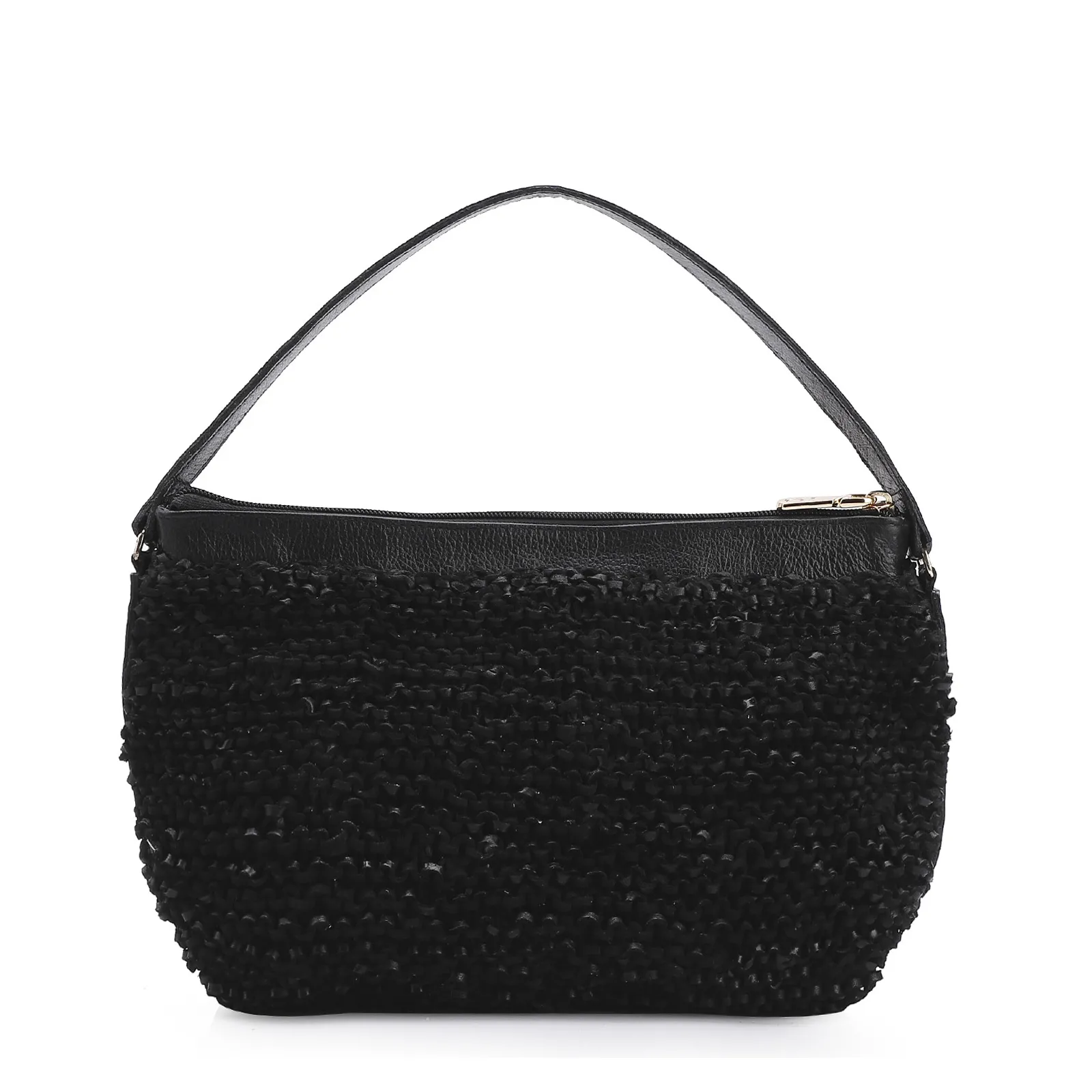 Bolsa Hobo Couro Preto