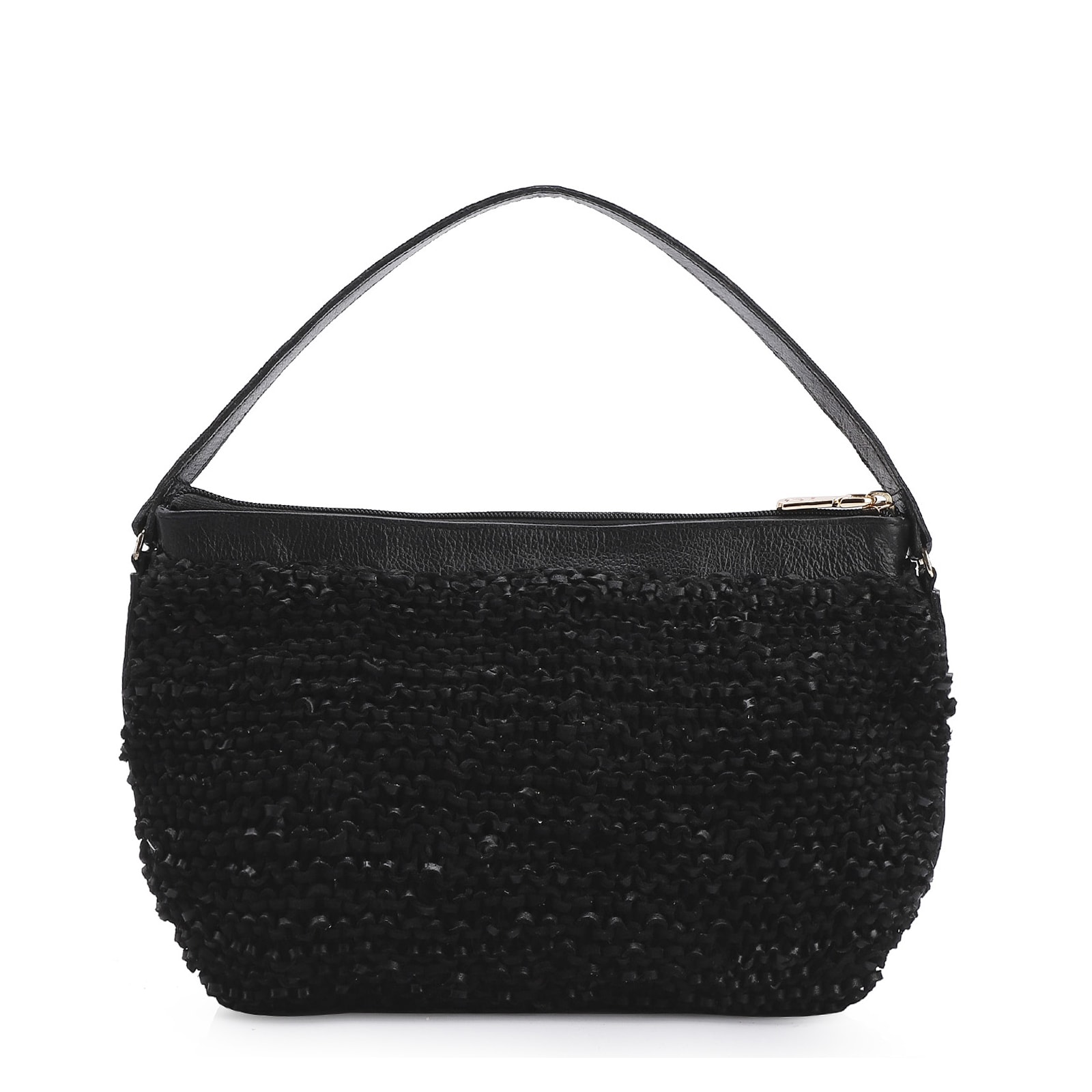 Bolsa Hobo Couro Preto