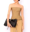 Bolsa Hobo Couro Preto - imagem 7