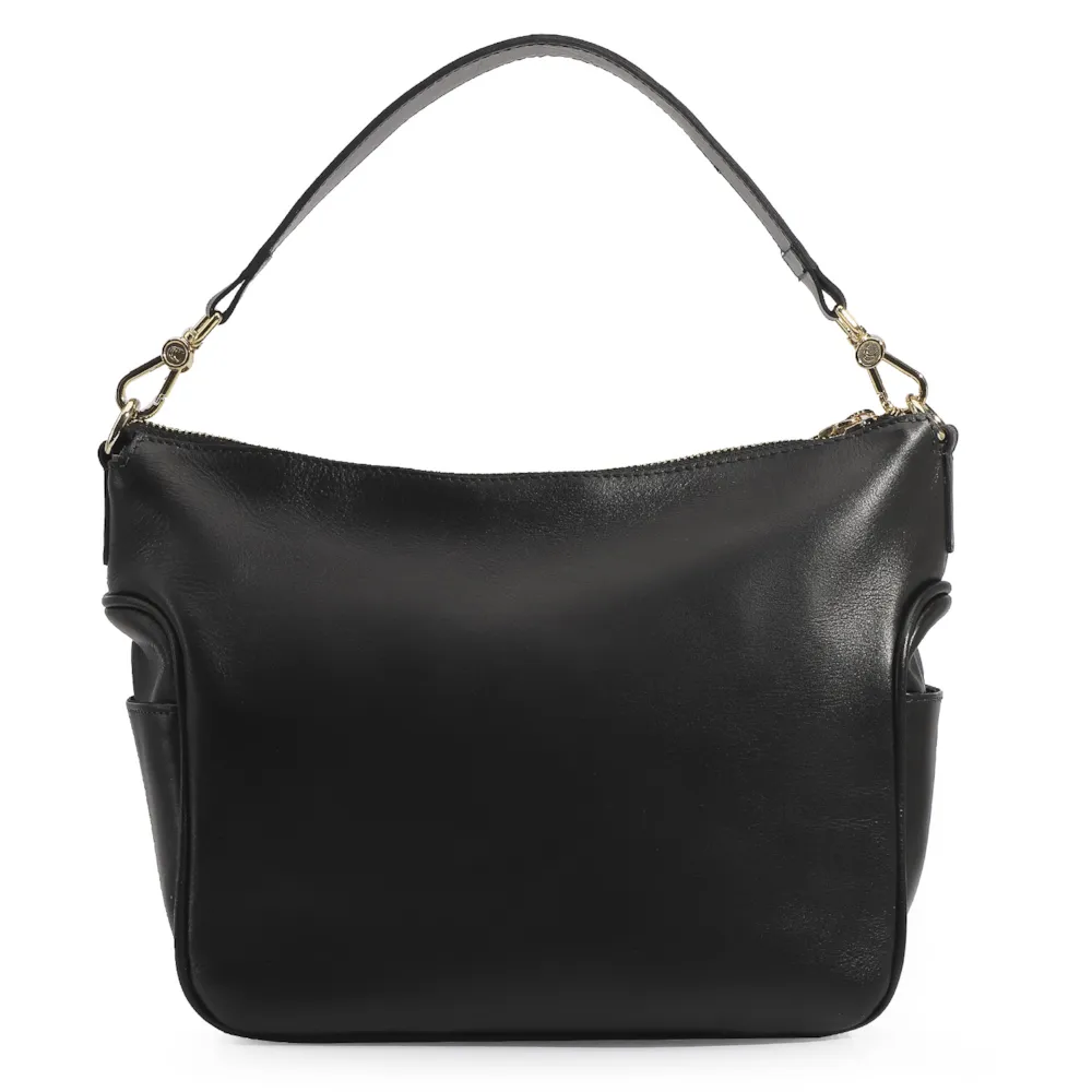 Bolsa Hobo Couro Preto - imagem 3