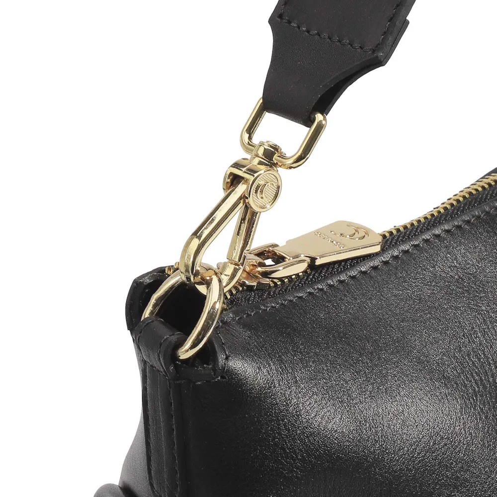 Bolsa Hobo Couro Preto - imagem 6
