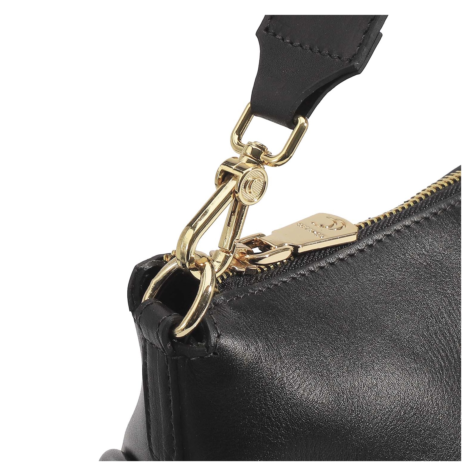 Bolsa Hobo Couro Preto