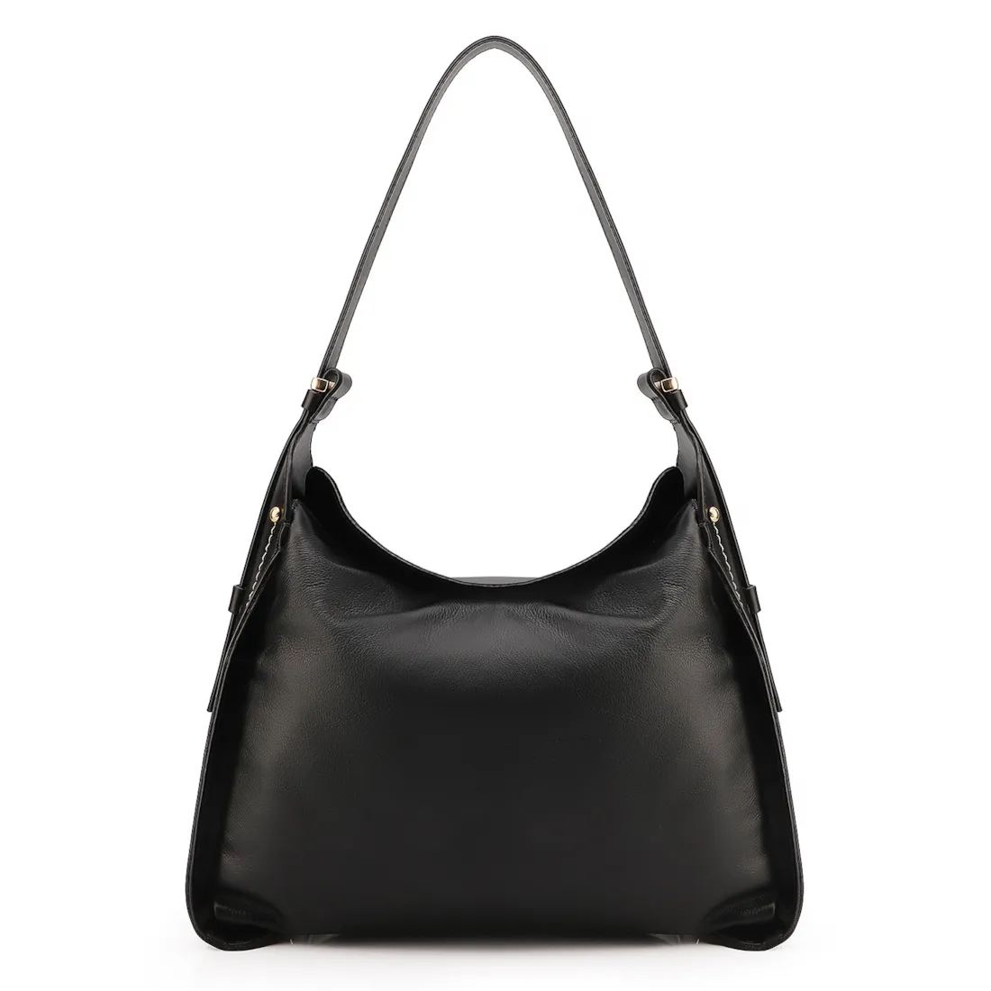 Bolsa Hobo Couro Preto