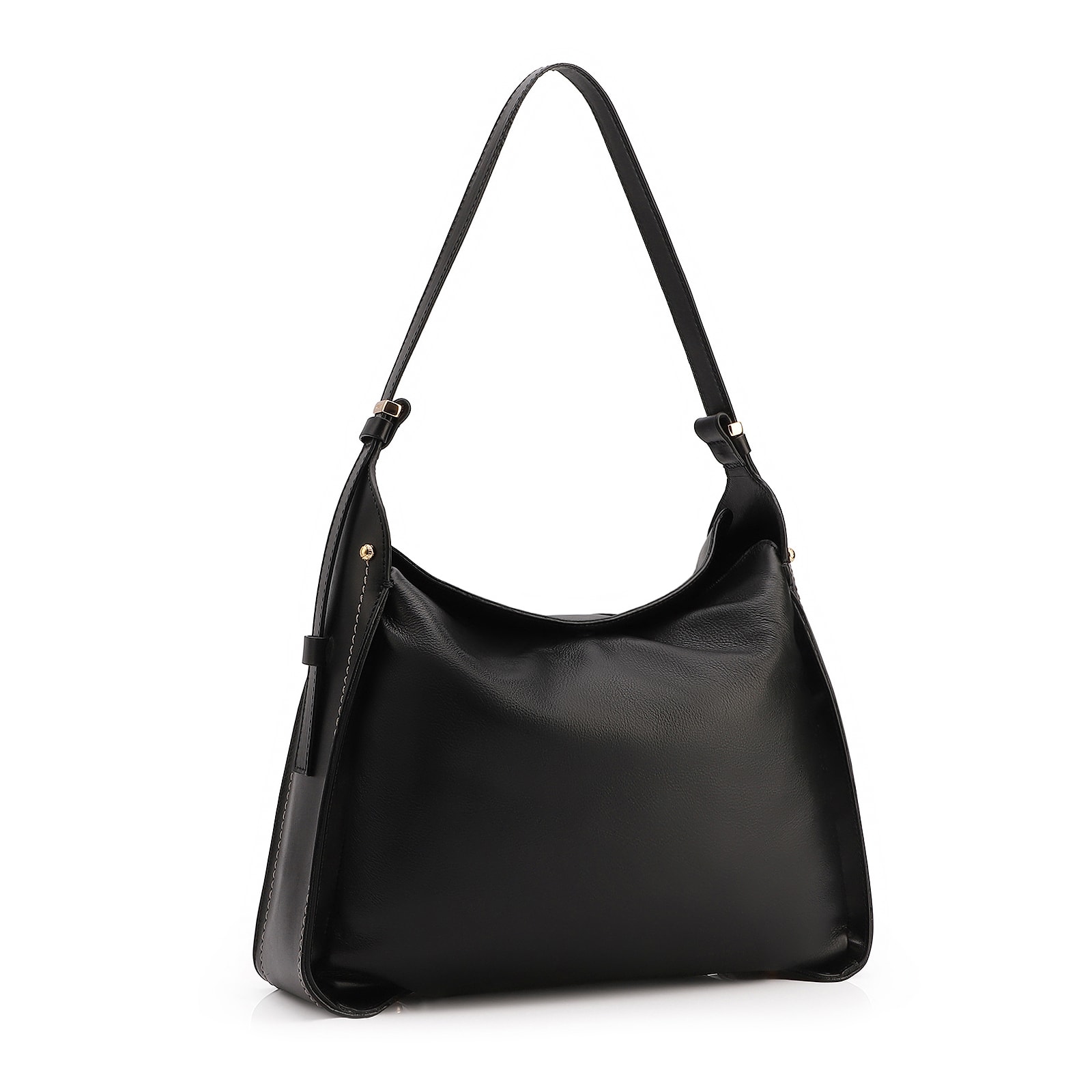Bolsa Hobo Couro Preto
