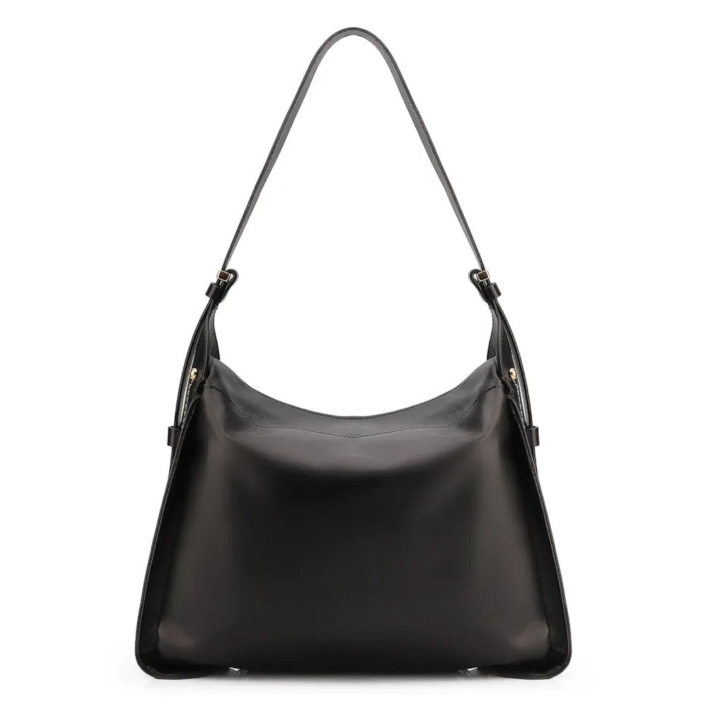 Bolsa Hobo Couro Preto - imagem 3