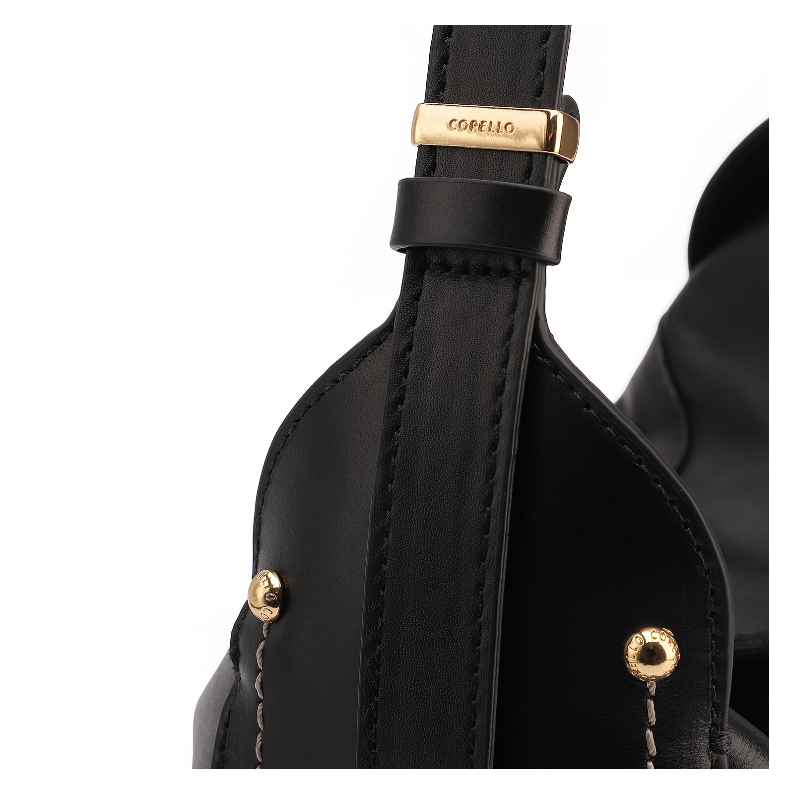 Bolsa Hobo Couro Preto
