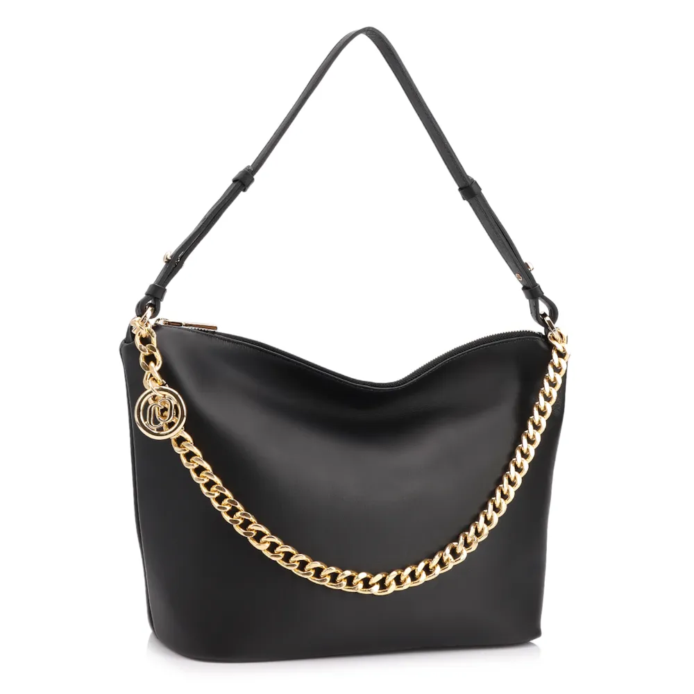 Bolsa Hobo Couro Preto - imagem 2
