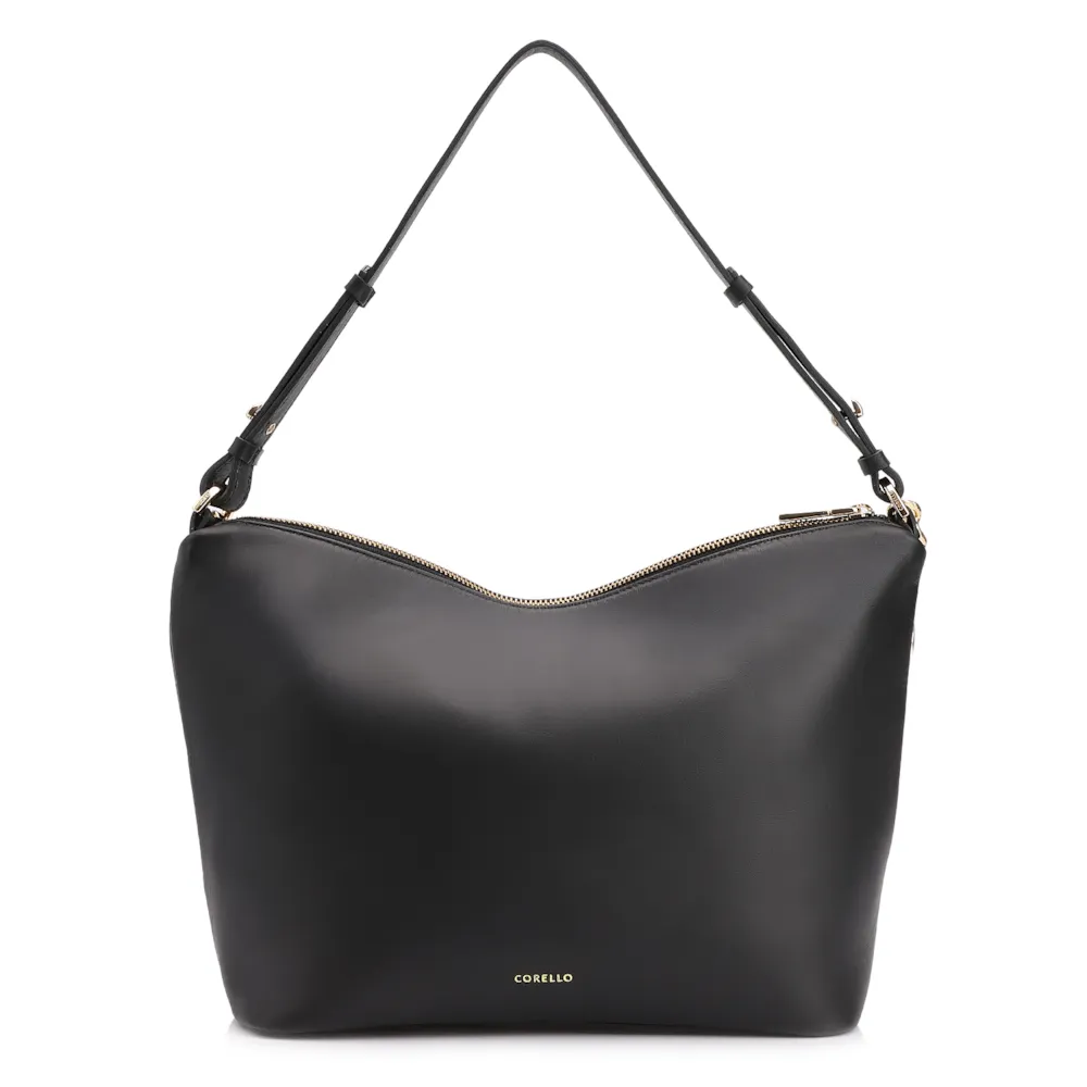 Bolsa Hobo Couro Preto - imagem 3