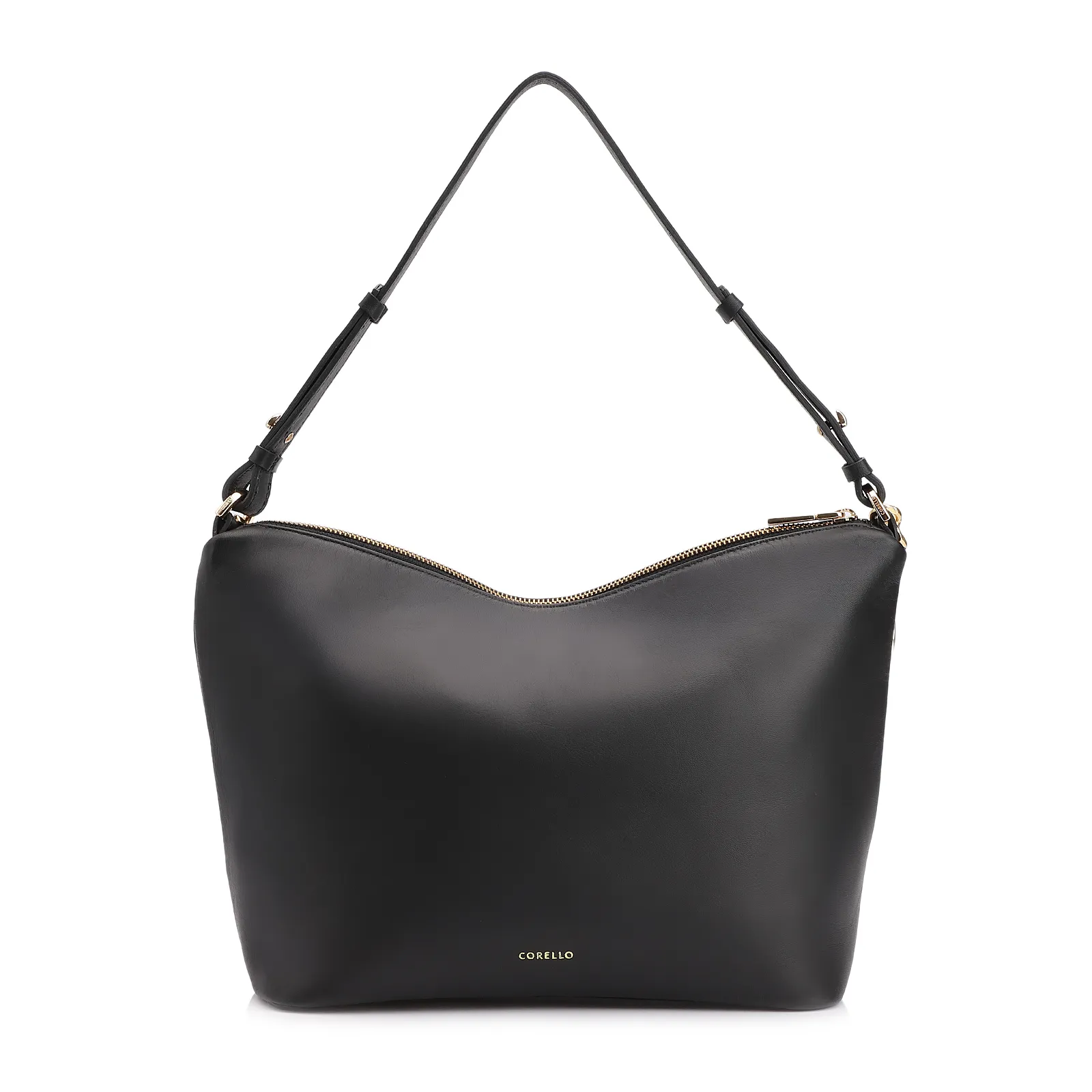 Bolsa Hobo Couro Preto