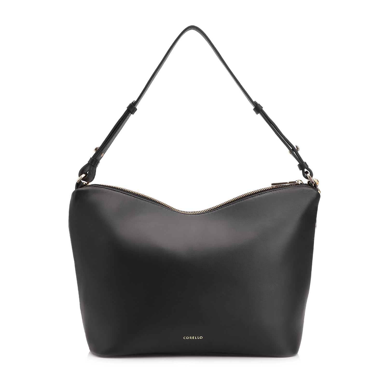 Bolsa Hobo Couro Preto