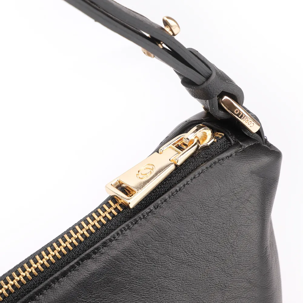 Bolsa Hobo Couro Preto - imagem 5