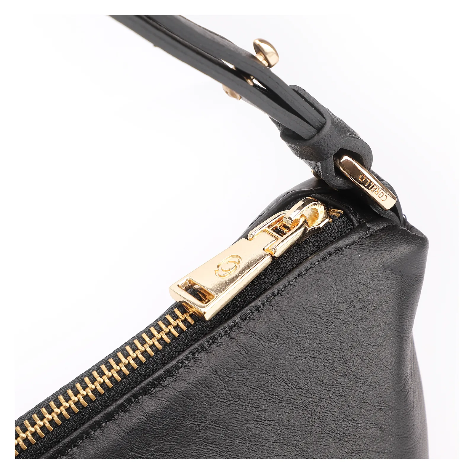 Bolsa Hobo Couro Preto